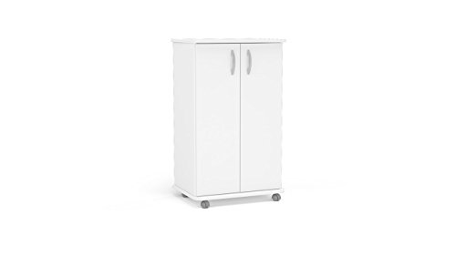 Armário Multiuso Limeira Baixo 2 Portas e 4 Prateleiras Branco Politorno