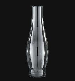 Image of B&P Lamp 2 1 /2 Inch by 10 Inch Duplex Style Glass Lamp Chimney with Round Bulge for Vintage and Antique Style Globes