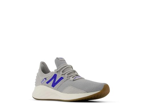 New Balance Fresh Foam Roav V1 Lace-Up Running Shoe, Raincloud/Blue Gemstone/Sea Salt, 4 US Unisex Big Kid
