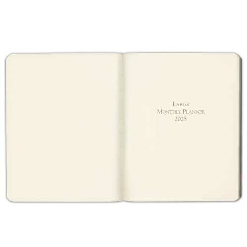 2025 Gallery Leather Large Monthly Planner - Acadia Black - 9.75x7.5\" - Thumbnail 2