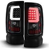 AKKON - For 1994-2001 Dodge Ram 1500 2500 3500 LED Tube Tail Lights Lamps (Driver + Passenger) Pair, Car Vehicle Light Assembly, Black Housing