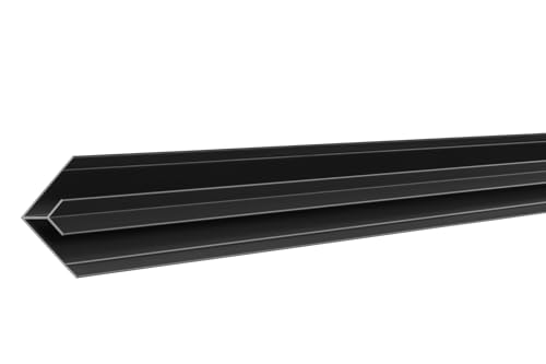 Aluminium Profilsystem ANTHRAZIT für 8mm Platten, Aluprofil für Glas, Duschrückwand, Küchenrückwand, Inneneckprofil, HPL-Fassadenplatten, Vinyl, Laminat (8mm Anthrazit, Inneneck- Profil (1 Meter), 1)