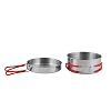 Coghlan's 4-Piece Stainless Steel Mess Kit Lightweight Cookware Set for Camping, Hiking, and Outdoor Adventures Compact Tableware for Easy Use and Cleaning