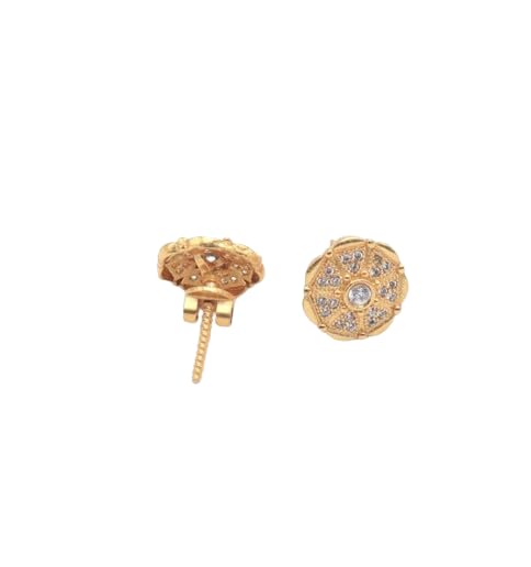 Fuziluxe JEWELLERY Womens Gold Plated South Screw Back Alloy Gold and Micron Plated Flower stud Earring (DESIGN 23) (B0D9DB9BT3) Amazon Price History, Amazon Price Tracker