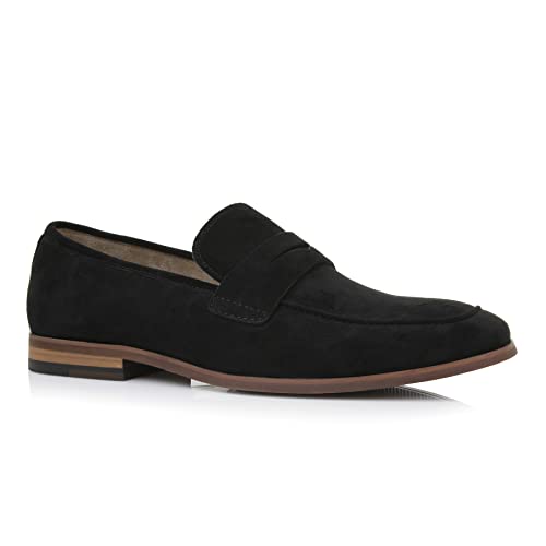 Ferro Aldo Dylan Men's Classic Penny Loafer | Slip-on Dress Shoe in Vegan Suede for Business, Formal...