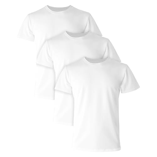 Image of Hanes Men's Ultimate Comfort Fit Cotton Stretch Crewneck Undershirts, Multipack