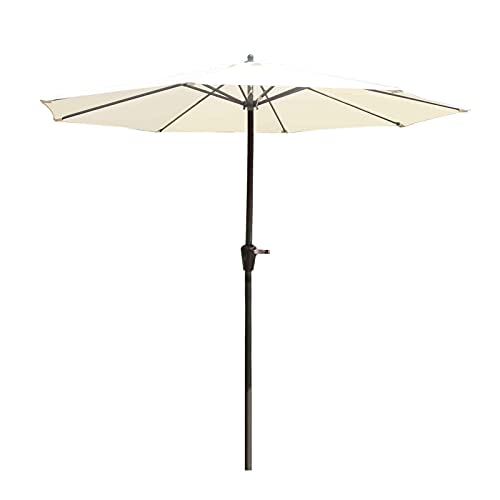 Parasol de table beige 9' pour protéger vos plantes et créer de l'ombre au jardin
