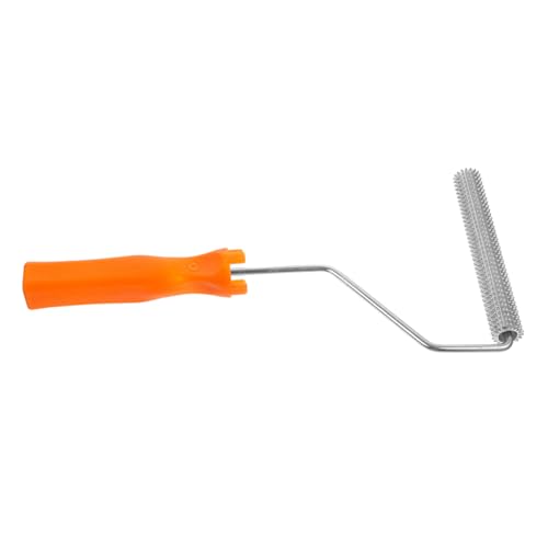 SHINEOFI Antiespumante Para Cemento 6 Pulgadas Púas De Aluminio y Mango, Herramienta Autonivelante Para Eliminar Burbujas Pintura y Construcción, Uso Profesional, 1 Unidad