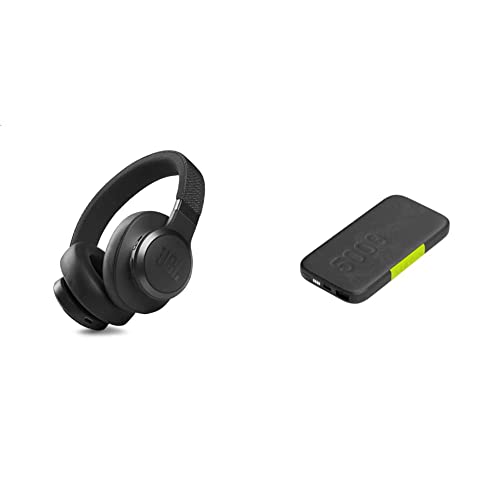 Image of JBL Live 660NC - Wireless Over-Ear Noise Cancelling Headphones - Black and InfinityLab InstantGo 5000-5000mAh Wireless Power Bank- Black