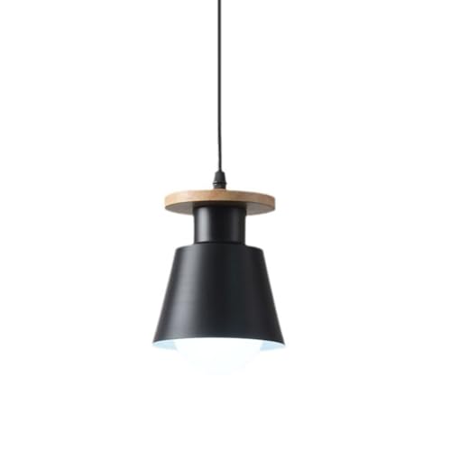 Lámpara pequeña para isla de cocina de estilo minimalista industrial negro