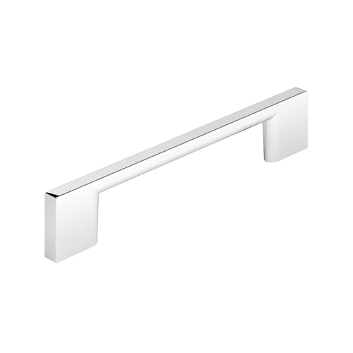 Image of Richelieu Hardware BP8160128140 Armadale Collection 5 1 /16-inch (128 mm) Center-to-Center Chrome Modern Cabinet and Drawer Pull Handle for Kitchen, Bathroom, and Furniture