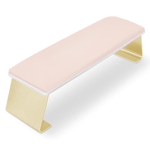 Accoudoir effaçable pour nail tech rose avec pieds alu