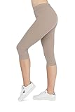 Hautfreundlich - Das angenehm weiche, pfirsichhautähnliche Gewebe ist handwaschbar und läuft beim Trocknen nicht ein. Diese Leggings ist superweich, verblasst nicht, ist pillingfrei, absolut atmungsaktiv, fast wie eine zweite Haut. Die Damenleggings geben dir totale Bewegungsfreiheit und schränken dich in keiner Weise ein, wobei der Stoff beim Hocken, Bücken und Wenden weder zu dünn noch zu dicht und blickdicht ist