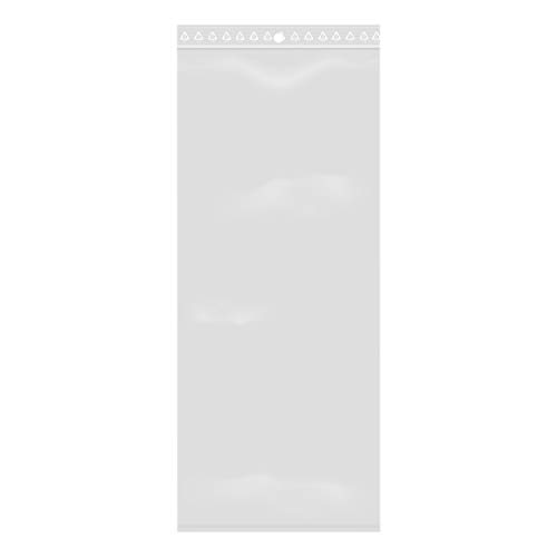 100 Beutel mit Reißverschluss, wiederverschließbar, transparent, für Lebensmittel, Schmuck, Zubehör, Format 10 x 25 cm