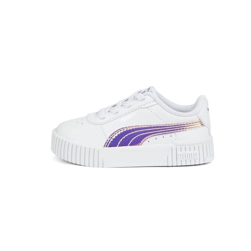 PUMA Shoes Kids Carina 2.0 Holographic Alternate Closure Sneaker, 8 US Unisex Toddler, White Silver4