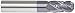 Carbide End Mill, 16.0 mm Diameter, 4 Flute, Single