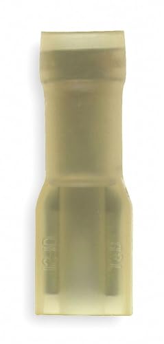 Stakon 10RC-2577 Female Disconnect, Fully Nylon Insulated, 1.04-Inch Length by 0.38-Inch Width, Yellow, 50-Pack