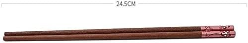 koreanische essstäbchen chopsticks24,5 cm große Essstäbchen, wiederverwendbares Essstäbchen-Set aus natürlichem Palisander, ohne Farbe, ohne Wachs