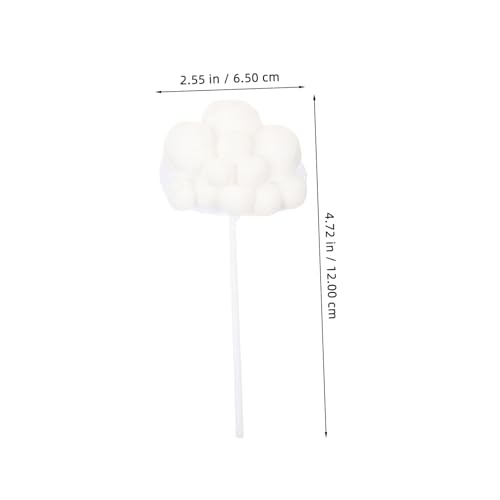 BCOATH 2sets Birthday Cake Picks Wool Yarn Edible Cloud Balls Decorations Party Cupcake Toppers 5pcs*2 - Image 7