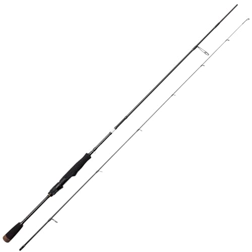 Canna da pesca con esche artificiali SG2 Ultra Light Game Spinning Rod per pesci predatori luccio perca lucioperca 1.9 m Azione moderata veloce robusta nero Unisex