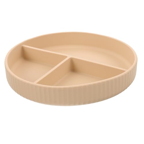 Ipetboom 防振シリコン仕切り付きプレート 仕切りトレー 耐摩耗 軽量設計 学校給食用食器 皿 宿泊施設 レストラン対応