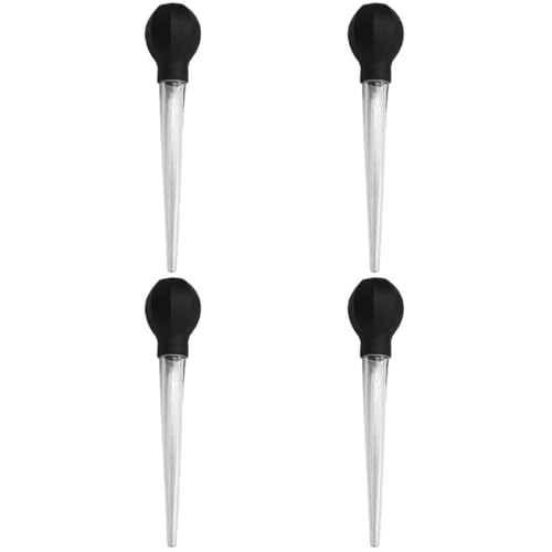 Happyyami 4pcs Turkey Baster Bulb Oil Dropping Tube for Seasoning Meat for BBQ Roasting and Holiday Cooking Kitchen Tool for Turkey and Poultry