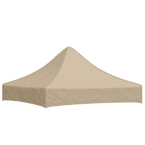 vidaXL Beige Party Tent Roof – UV & Water-Resistant - 600D Oxford Fabric with PVC Coating - 2x2 m – Ideal Pop-up Tent Roof Replacement