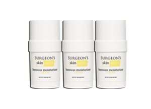Surgeon's Skin SecretBeeswax Moisturizer .78oz. Twist-Up Stick (3 Pack) - Lemon