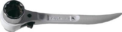 TOP RM-17x21CS Compact Short Ratchet Wrench, Short Gacha, 0.7 x 0.8 inches (17 x 21 mm), Curved Shino, Ultra Short, Tsubamesanjo, Made in Japan