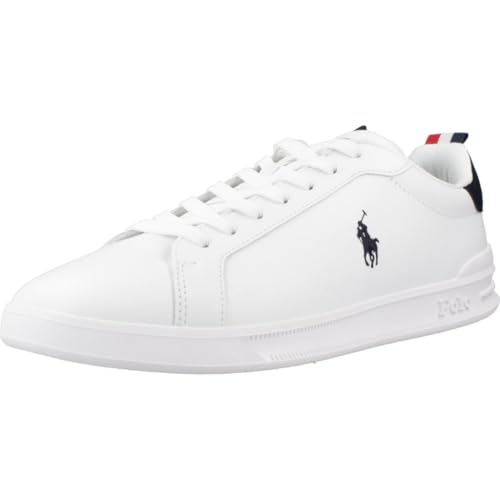Polo Ralph Lauren Para Homem. 809860883003 Heritage Court Ii Sapatos De Couro Branco (43), Plano, CordãO, Casual