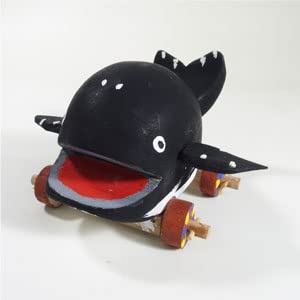 Amazon.co.jp: 木彫の鯨車 土佐の郷土玩具 (丸の大)／ご当地民芸品