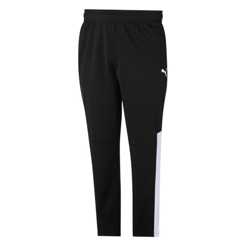 PUMA mens Contrast 2.0 Sweatpants, Black/White, Large US