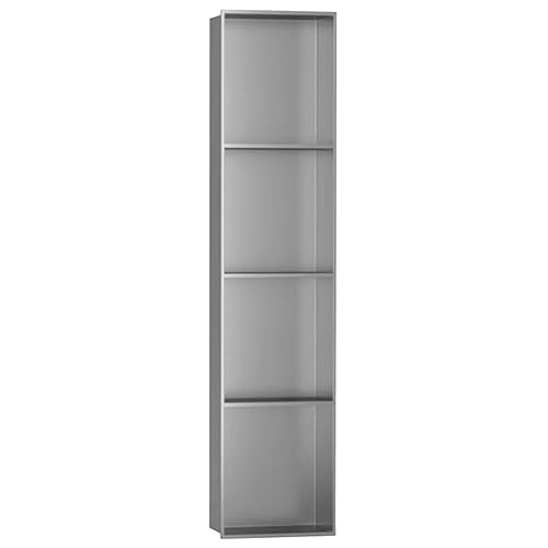 Bathroom Wall Niche Waterproof 304 Stainless Steel Shower ShelfLeakProof Toiletries Organizer Stylish Bathroom Storage Solution Durable Caddy for