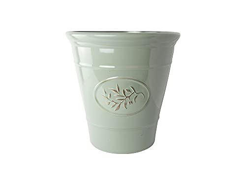 Garden Superstore Olive Planter Flower Pot (30cm Diameter x 30cm Tall, Green) Garden Superstore Olive Planter Flower Pot (30cm Diameter x 30cm Tall, Green)