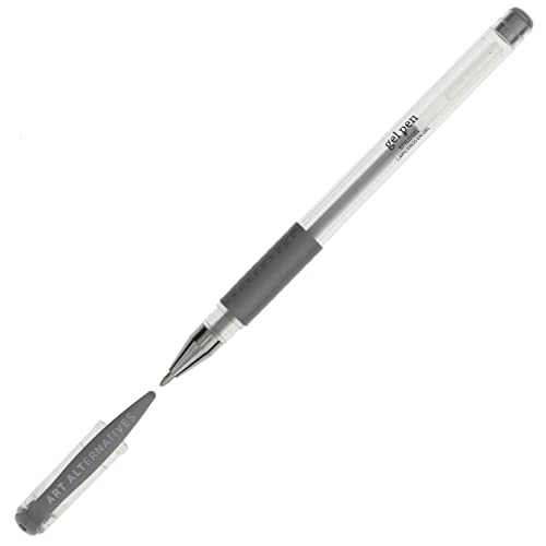 Art Alternatives Gel Pen, Metallic Silver - Ballpoint - Non-Smear + Quick Dry - Writing, Drawing, Coloring, Journal, Planner