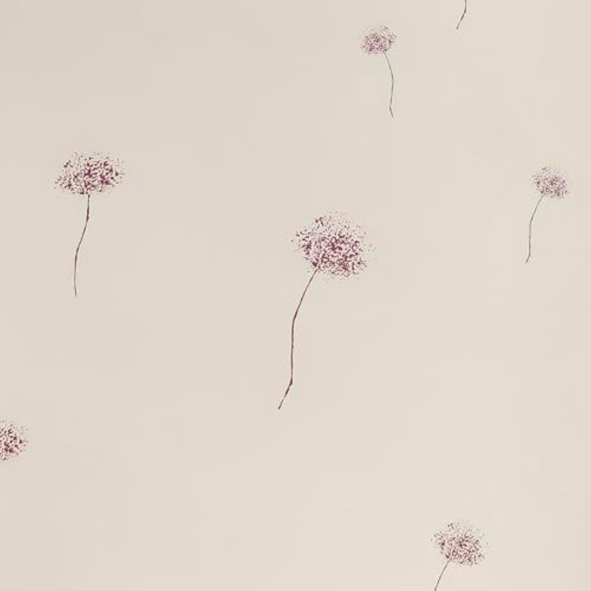 Self Adhesive Beige Dandelions Wallpaper