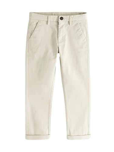 NEXT Jungen Chinohose mit Stretch Ecru Neutral 128