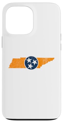 Vintage Tennessee State Outline Tri Star Emblem Distressed �X�}�z�P�[�X iPhone 13 Pro Max �p