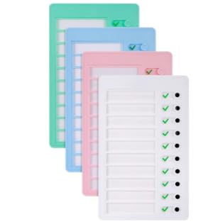 4 memo Chores Chart for Kids with 2 Markers 10 Blank,to Do List Checklist Board,Chores Chart Routine,DIY to-do Planner Schedule Sheets of Paper,memo Checklist Chore Chart for Learning Planning