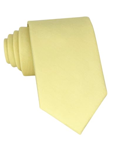Image of Kebocis Mens Solid Color Cotton Necktie for Men