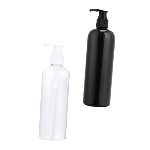 HOOTNEE 4pcs Press Pump Lotion Dispenser Shampoo Bottles for Home Use Refillable and Portable Design for Travel and Daily Toiletries