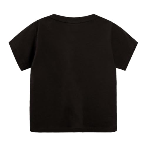 Image of LittleSpring Boys Girls T Shirt Rainbow Striped Cotton Crewneck Tees for Kids Fashion