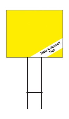 Blank Yellow Sign, 5 Pack