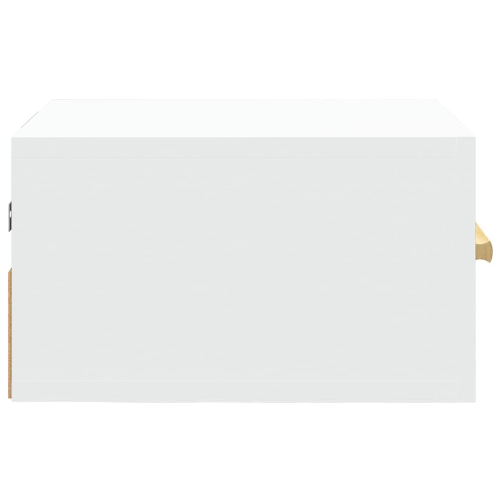 vidaXL Mesitas de Noche de Pared 2 uds Blanco 35x35x20 cm