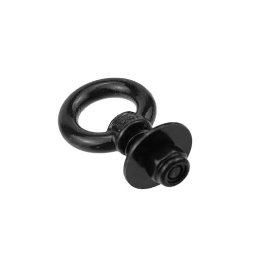 Image of Antrader Lifting Shoulder Eye Bolts,M4 Lifting Ring Threaded Eyebolts,Black | Stainless Steel Eye Bolt with Lock Nuts,Lock Washers,Flat Washers,6Sets