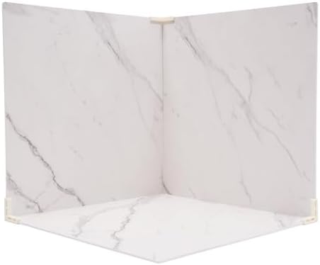 Food Photography Backdrops 24x24 inch Marble Photo Backdrop Boards 3PCS White Photography Backdrop Boards