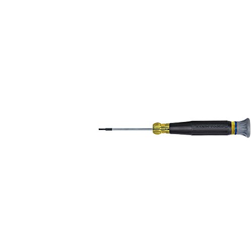 Klein Tools 614-2 1/16-Inch Slotted Electronics Screwdriver with 2-Inch Shank and Cushion Grip Handle