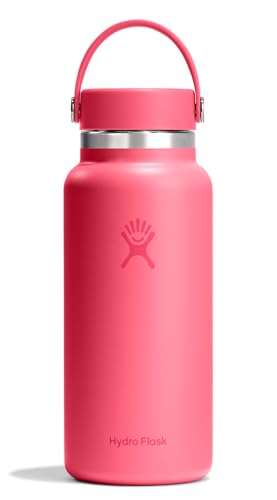 Image of Hydro Flask Water Bottle - Insulated Stainless Steel - Wide Mouth Flex Lid, Non Spill, Leakproof and Refillable in 32 Oz Popstar Pink