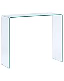 La mesa viene ensamblada Beliani Consola Transparente 90 x 30 cm Rectangular Minimalista Kendall