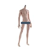 ODFJRU JIAOU Doll 1/6 Scale Male Soldier Body 12inch Super Flexible Male Seamless Long Legs Muscle Action Figure Body Collectible (JOK-17A-YS Tan Skin)